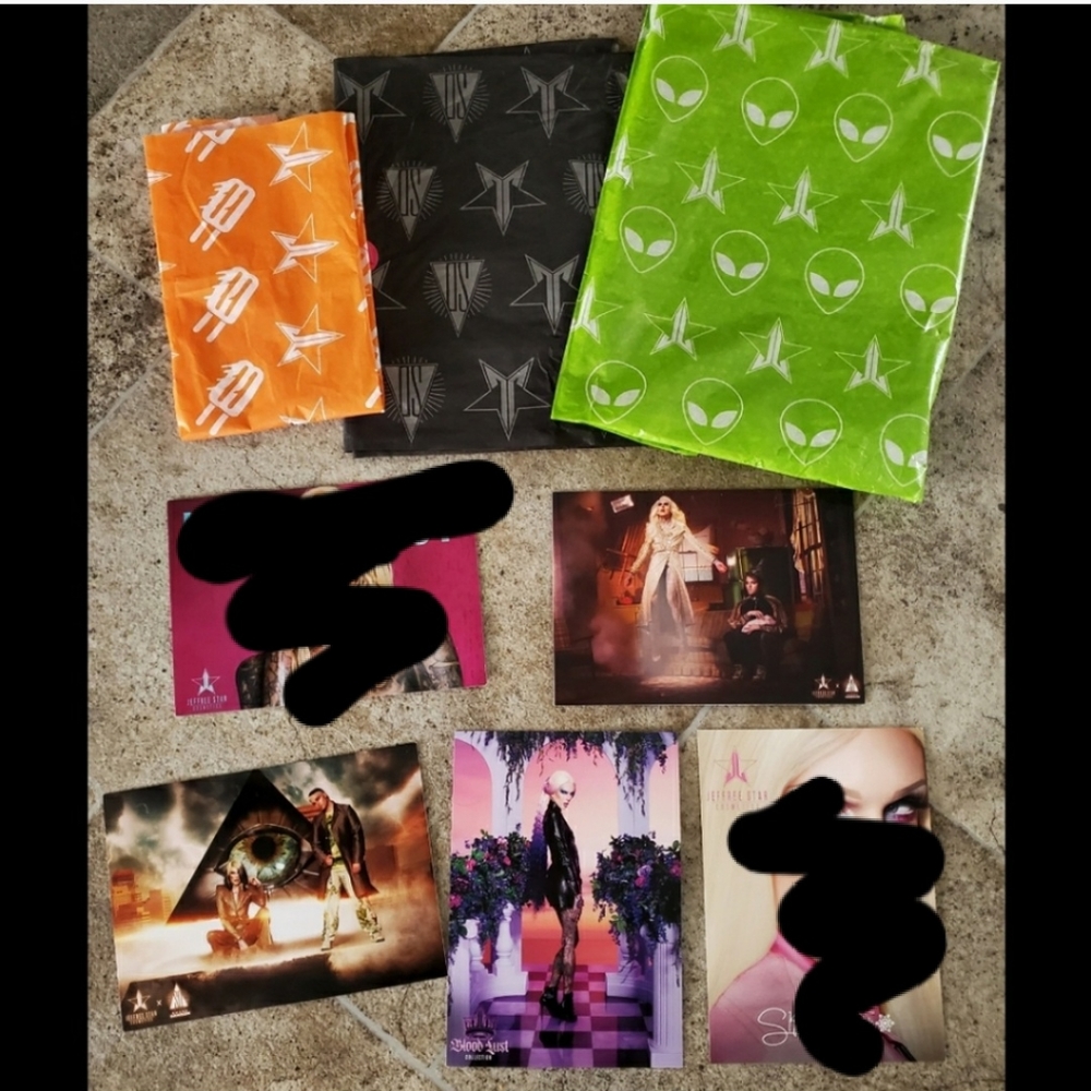 Jeffree Star Postcards and Tissue Paper